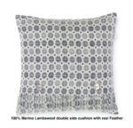 100% Merino Lambswool  Wool Cushion/Pillow double side with Real Feather,Made By Bronte by Moon in UK -Saffron Milan Collection - Image 4