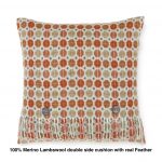 100% Merino Lambswool  Wool Cushion/Pillow double side with Real Feather,Made By Bronte by Moon in UK -Saffron Milan Collection