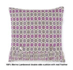 100% Merino Lambswool  Wool Cushion/Pillow double side with Real Feather,Made By Bronte by Moon in UK -Saffron Milan Collection - Image 10