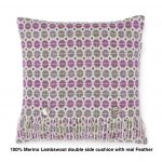 100% Merino Lambswool  Wool Cushion/Pillow double side with Real Feather,Made By Bronte by Moon in UK -Clover Milan Collection