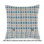 100% Merino Lambswool  Wool Cushion/Pillow double side with Real Feather,Made By Bronte by Moon in UK -Eucalyptus Milan Collection