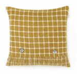 100% Merino Lambswool  Wool Cushion/Pillow double side with Real Feather,Made By Bronte by Moon in UK - Slate Athens Collection - Image 7