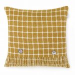 100% Merino Lambswool  Wool Cushion/Pillow double side with Real Feather,Made By Bronte by Moon in UK - Gold Athens Collection