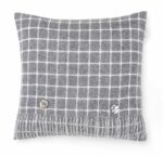 100% Merino Lambswool  Wool Cushion/Pillow double side with Real Feather,Made By Bronte by Moon in UK - Slate Athens Collection - Image 5