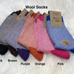 Coloured Striped Thin Wool Socks