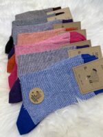 Coloured Striped Thin Wool Socks - Image 2