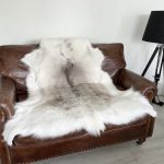 White Scandinavian Reindeer rug leather 100% Real soft and fluffy - Premium Quality