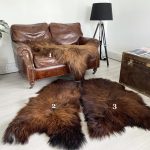 Brown Icelandic Sheepskin rug fur 100% Natural - Long Fur