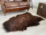Brown Icelandic Sheepskin rug fur 100% Natural - Long Fur - Image 3