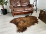 Brown Icelandic Sheepskin rug fur 100% Natural - Long Fur - Image 2