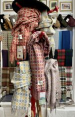 100% Merino Lambswool Scarf, Flowers Editions - Bronte By Moon - Image 3