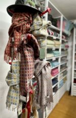 100% Merino Lambswool Scarf, Flowers Editions - Bronte By Moon - Image 4