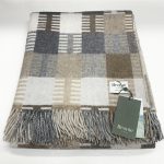 100% Grey Merino Wool Throw Blanket, Venice Collection - Bronte By Moon