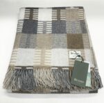 100% Grey Merino Wool Throw Blanket, Venice Collection - Bronte By Moon
