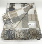 100% Grey Merino Wool Throw Blanket, Venice Collection - Bronte By Moon - Image 2