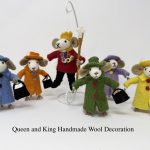 Queen King Handmade Handcrafted Wool Felt Decorations – Adorable & Unique!