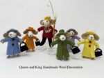 Queen King Handmade Handcrafted Wool Felt Decorations – Adorable & Unique!