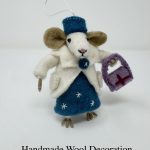 Handmade Wool NHS Nurse Mouse Decoration Gift – Standing or Hanging