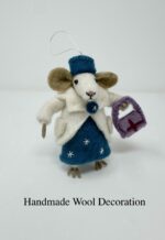 Handmade Wool NHS Nurse Mouse Decoration Gift – Standing or Hanging