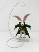 Handmade Wool Felt White Rabbit – Alice in Wonderland Inspired Decoration - Image 2