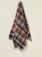 100% Merino Lambswool Patchwork Natural Throw Blanket - Bronte By Moon - Image 6