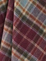 100% Merino Lambswool Throw Blanket Block Winterton Navy - Bronte By Moon - Image 4