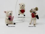 Sheep Mouse - Handmade Handcrafted Wool Felt Decorations – Adorable & Unique! - Image 3
