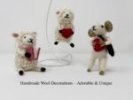 Sheep Mouse - Handmade Handcrafted Wool Felt Decorations – Adorable & Unique!
