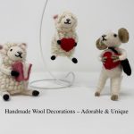 Sheep Mouse - Handmade Handcrafted Wool Felt Decorations – Adorable & Unique!