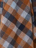 100% Merino Lambswool Patchwork Natural Throw Blanket - Bronte By Moon - Image 7