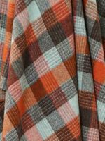 100% Merino Lambswool Patchwork Natural Throw Blanket - Bronte By Moon - Image 9