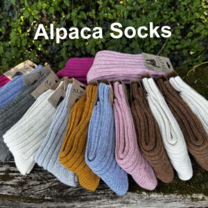 Natural Alpaca Wool with Sheep Wool socks/Organic Coloured, Alpaca socks, Extra Thick, Trekking socks, Unisex socks, Winter socks