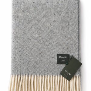 Bronte by Moon Duck Egg Shetland Wool Throw Blanket – Made in England