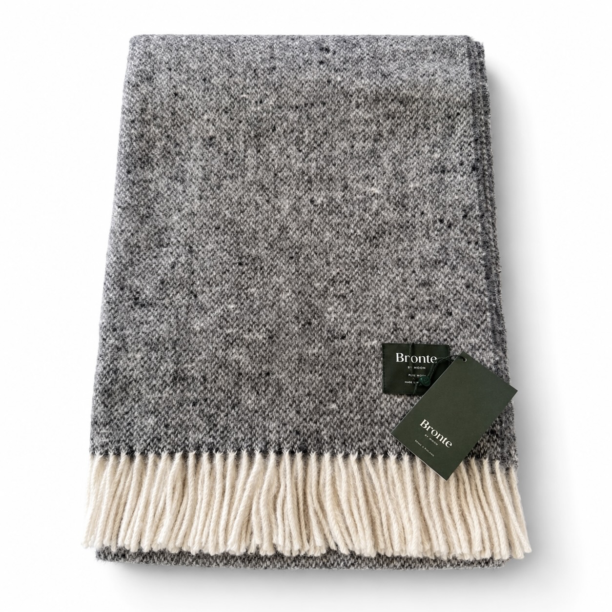 1 Image May 9, 2026, 03_13_40 PM Bronte by Moon Grey Shetland Wool Throw Blanket – Made in England - Image 1