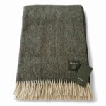 Bronte by Moon Brick Shetland Wool Throw Blanket – Made in England - Image 6